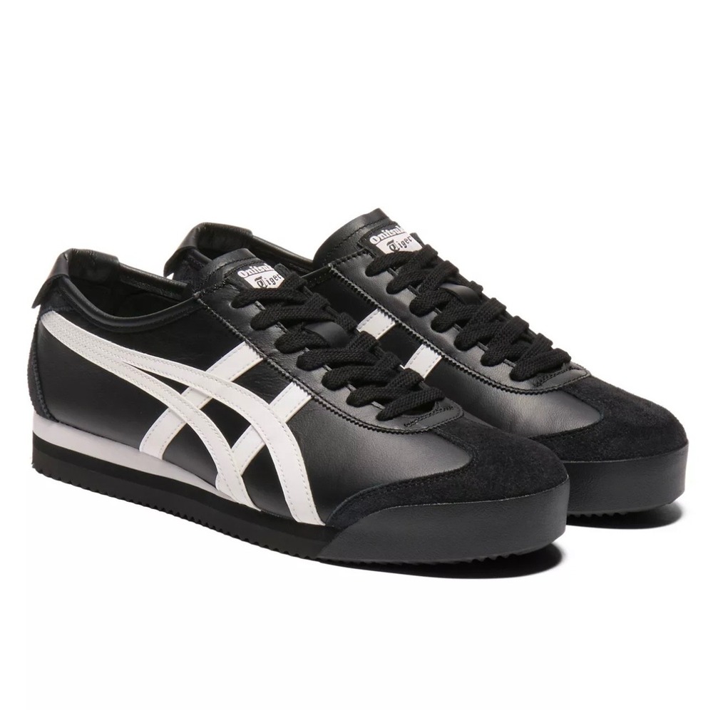 Onitsuka Tiger Mexico 66 Black White Leather Suede Sneakers 1183C102 EU 40.5